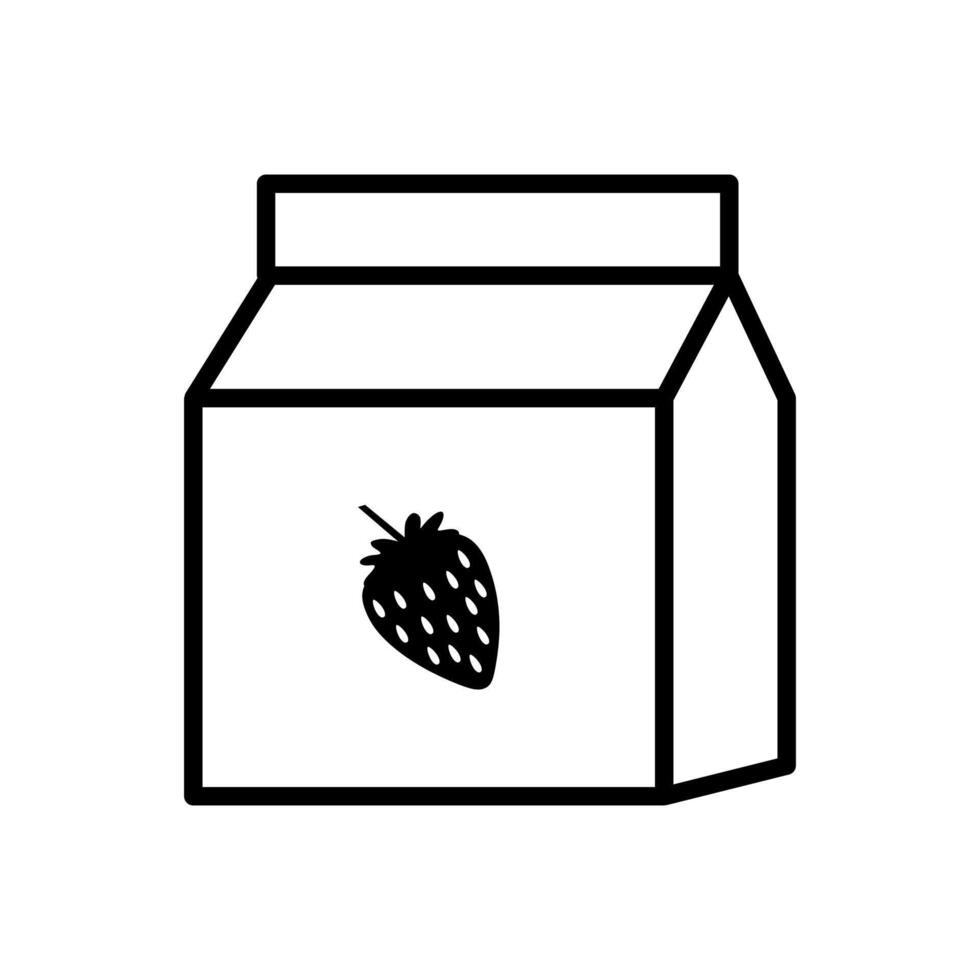 Strawberry Milk Icon vector