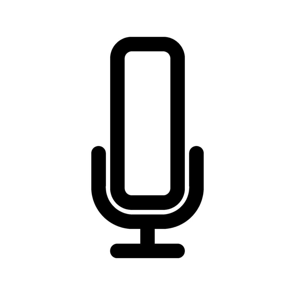 Microphone, linear style icon. Represents a microphone for recording or speaking. Editable stroke width. vector