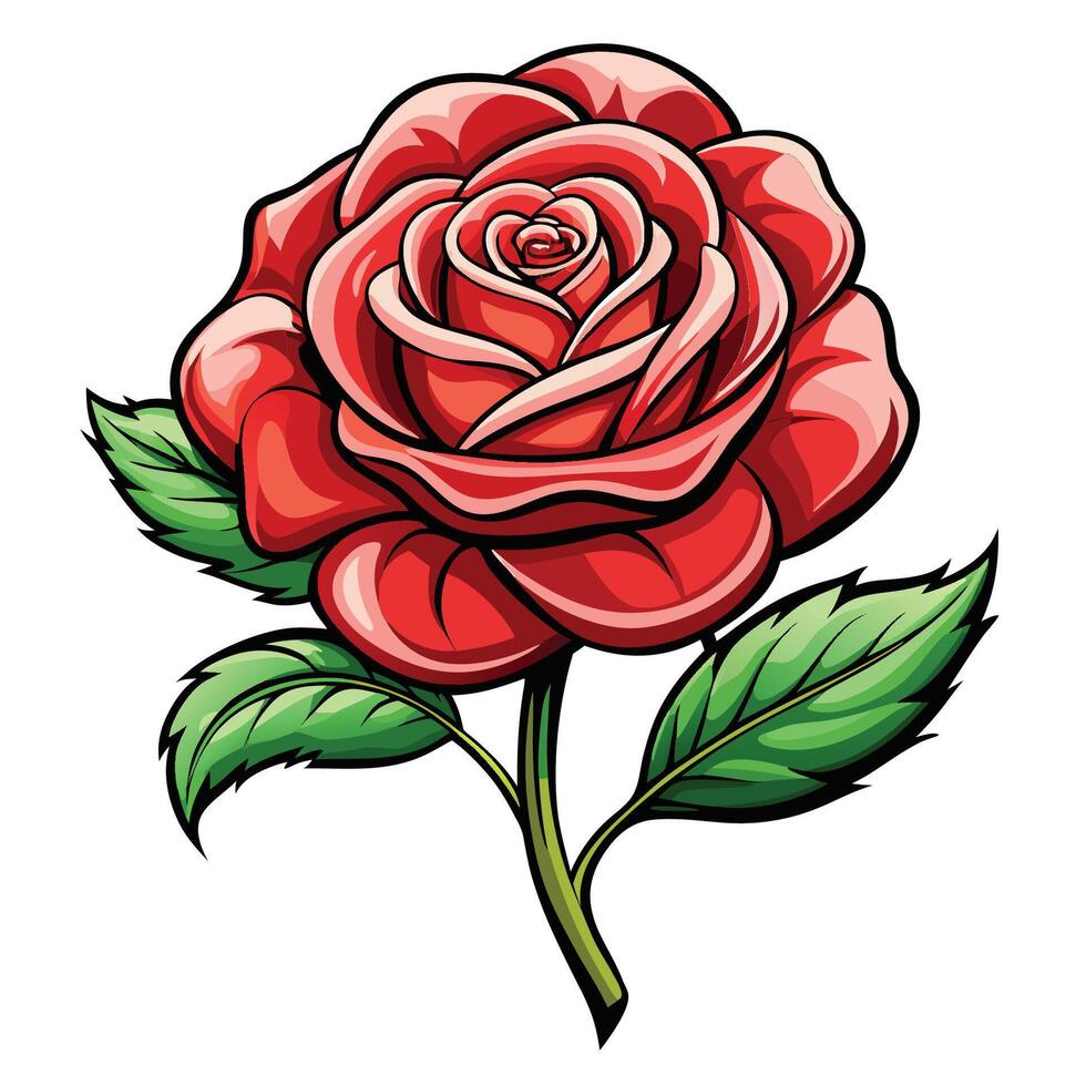 Single Rose in Serene Light vector