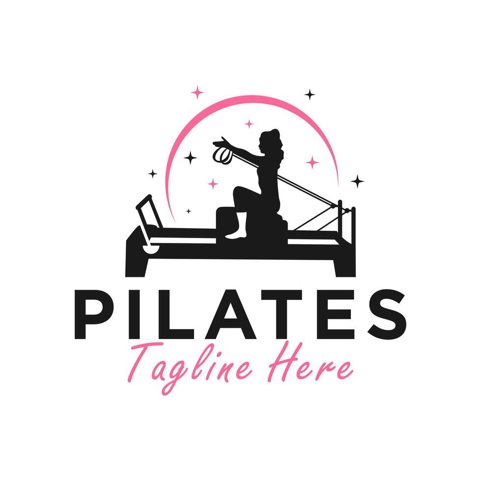 pilates sports illustration logo vector