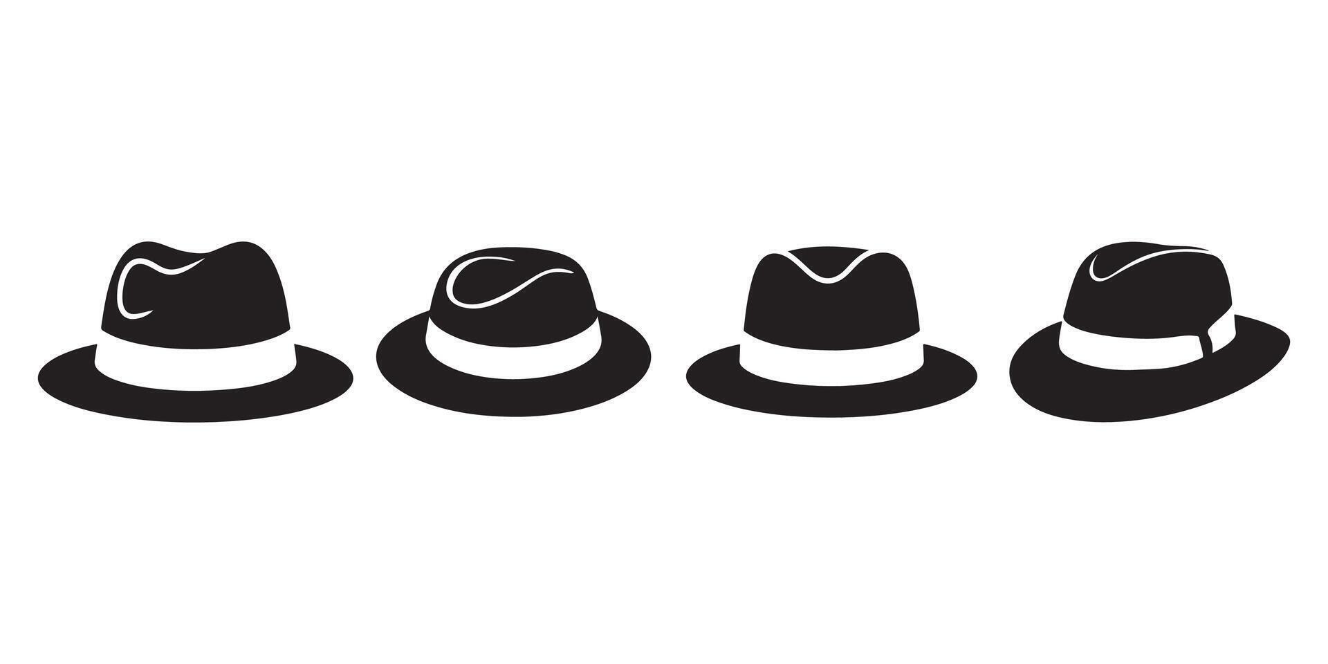 A set of hats in different styles vector