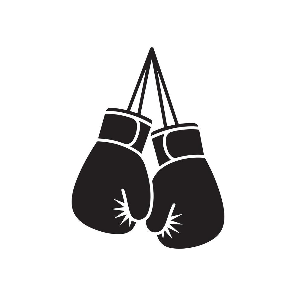 Illustration of Red Boxing Gloves with Laces and Black Trim vector