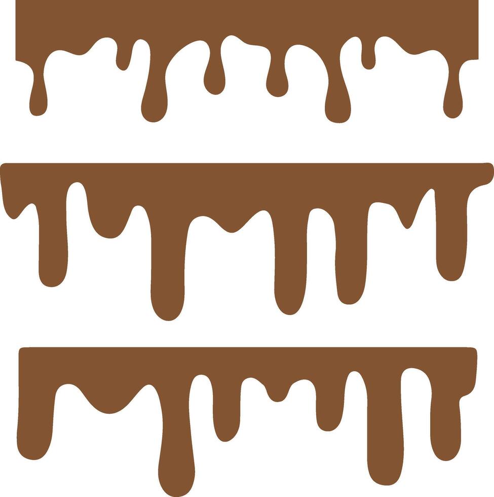 Abstract fluid chocolate, Melted chocolate dripping from the top vector