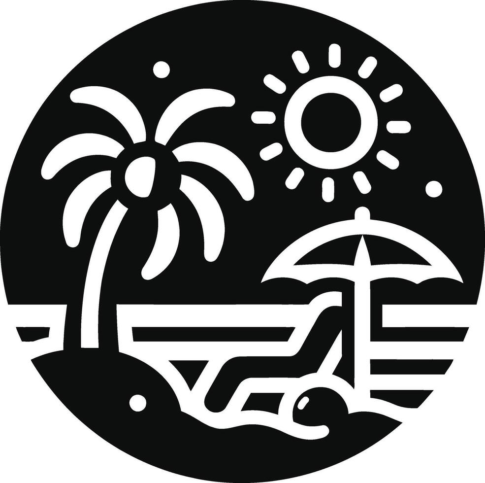 Minimalist Summer silhouette vector