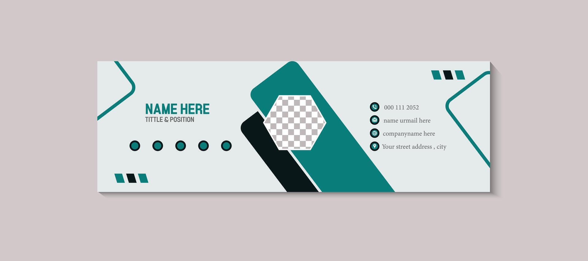 Modern Email Signature Design vector