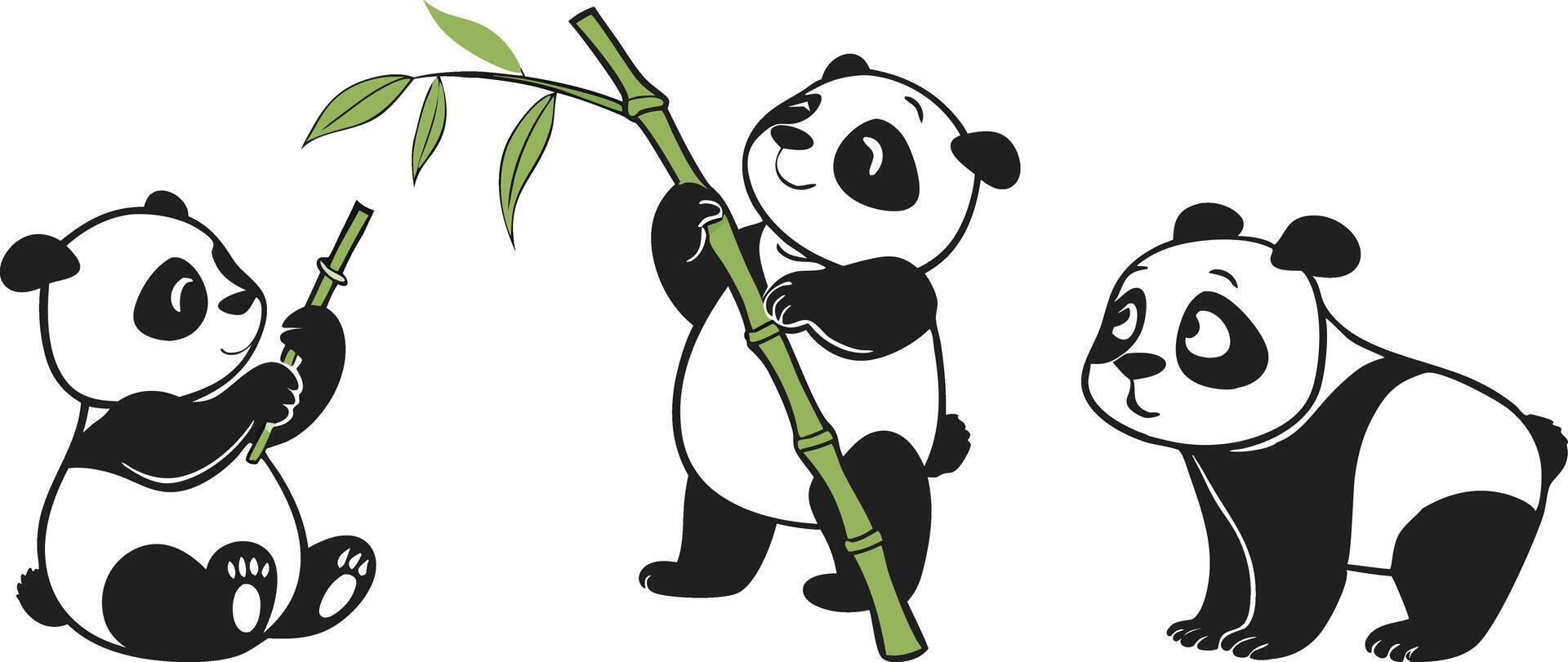 Panda Character Artwork for Childrens Projects vector