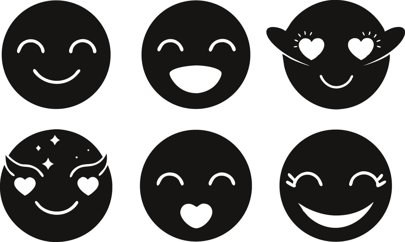 Emoji Silhouette Design for Fun Digital Projects vector