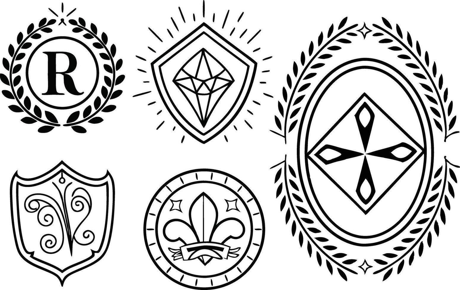 Modern Luxury Logo Art Collection for Branding vector