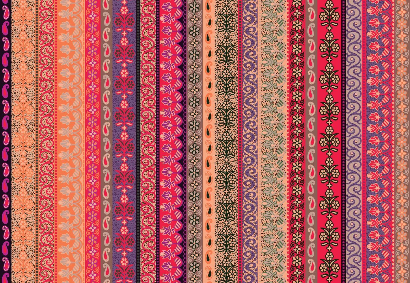 a colorful pattern with different colors and designs vector