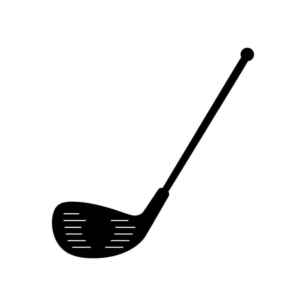 Silhouette Golf Club A sleek, monochrome silhouette of a golf club, poised for action, showcasing the elegance and precision of the game. vector