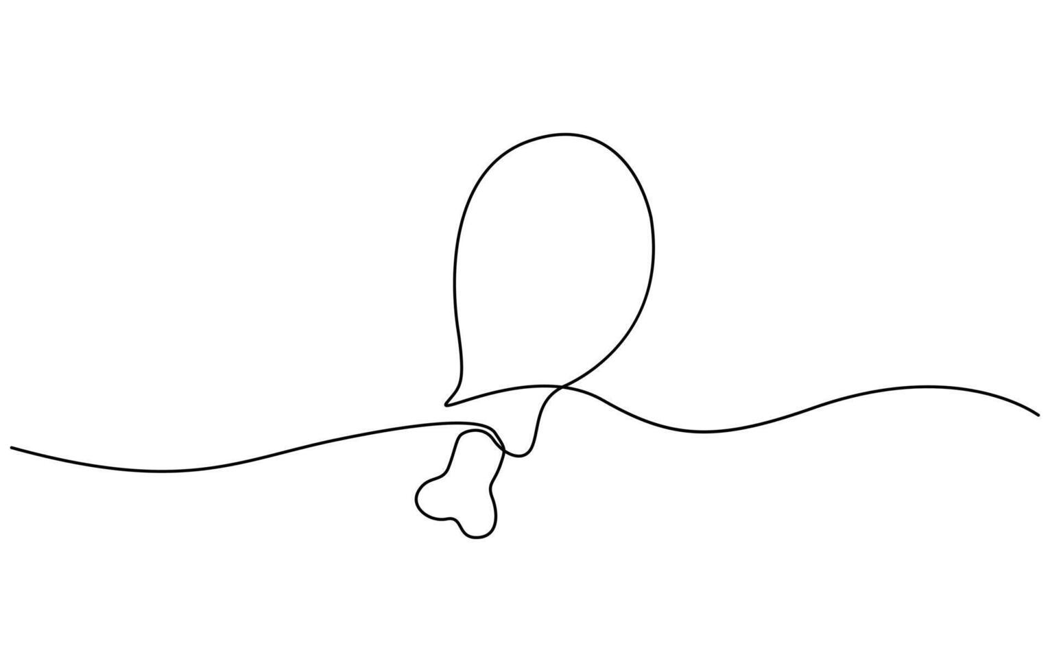 Single continuous line of fried chicken. Fried chicken in one line style, Fast food cafe logotype template concept, One single line drawing of hot spicy and crispy fried vector