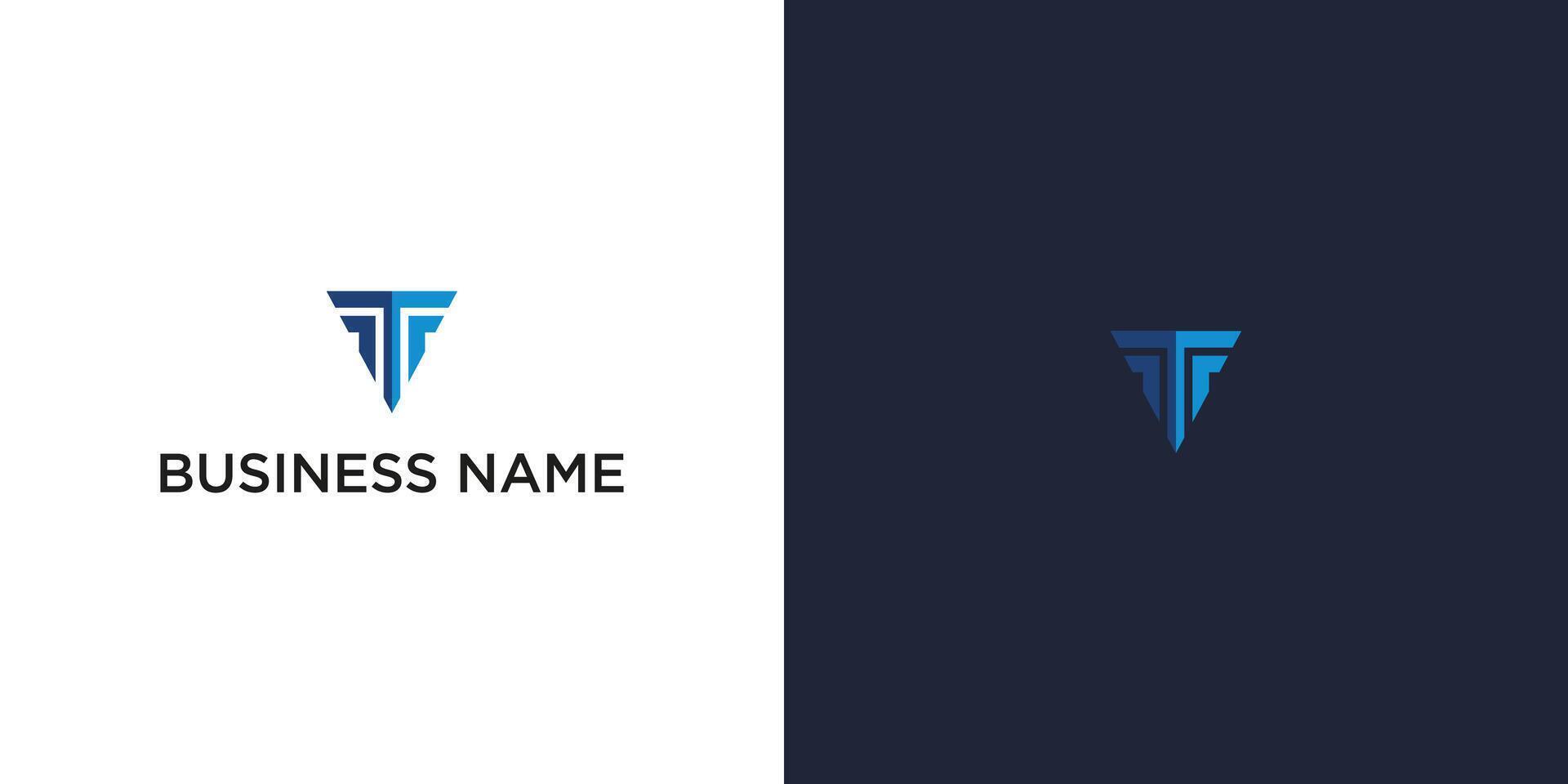 Letter T Logo Design Modern Minimalist Branding with Business Name vector
