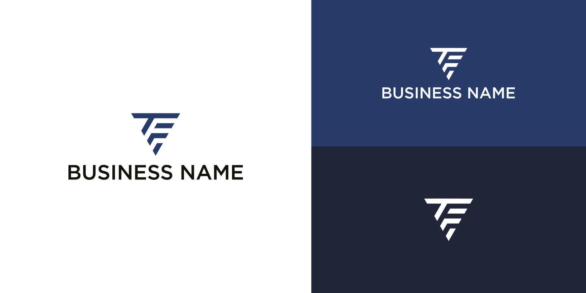 Modern T F Monogram Logo Elegant and Simple Design for Branding vector