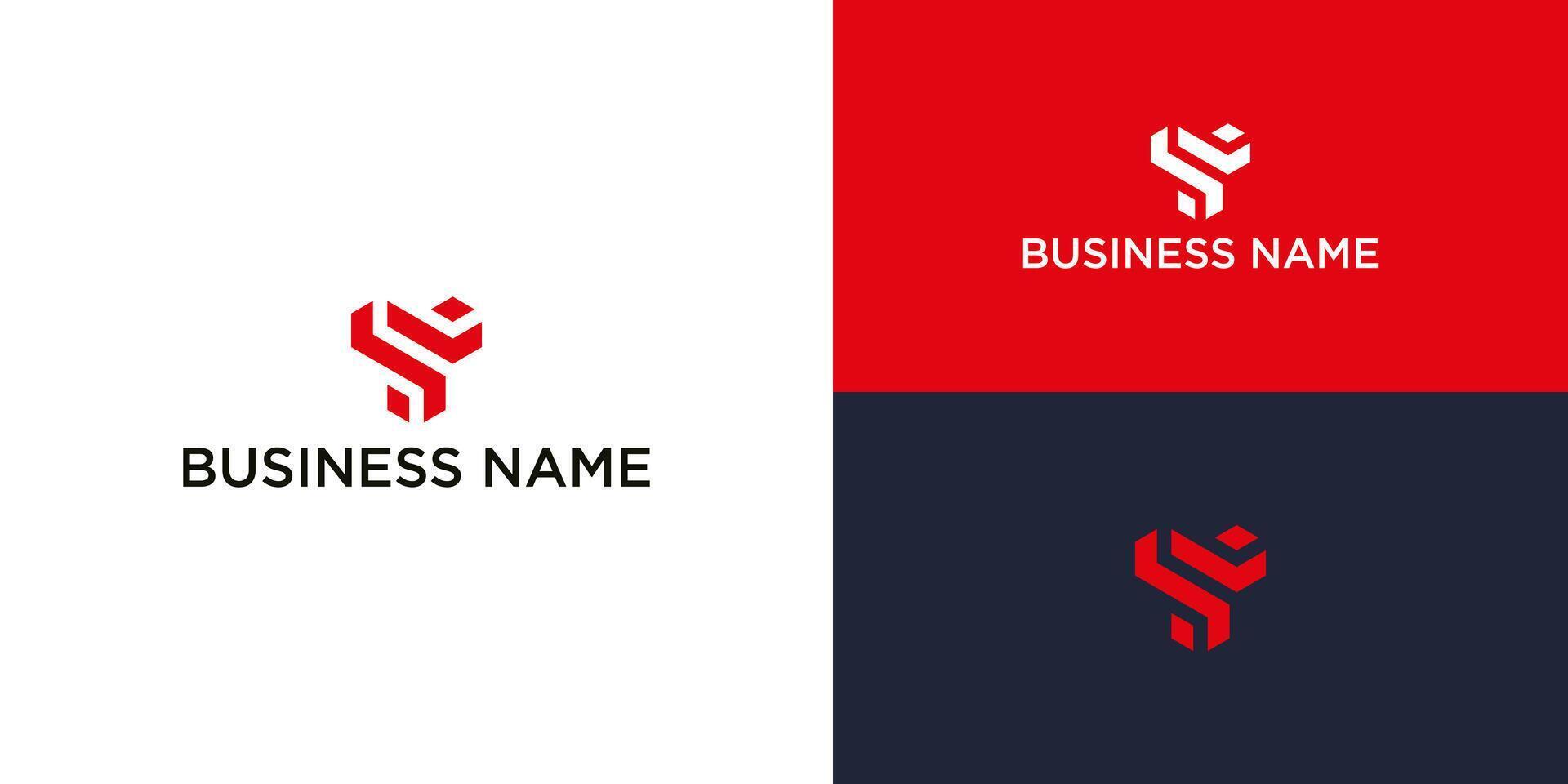 Modern TS Logo with Geometric Shapes for Technology Branding vector