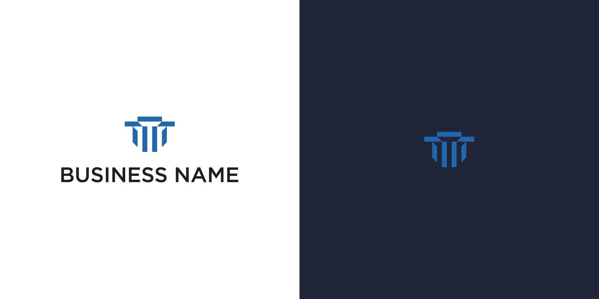 Modern TM Lettermark Logo Minimalist Corporate Branding Icon vector