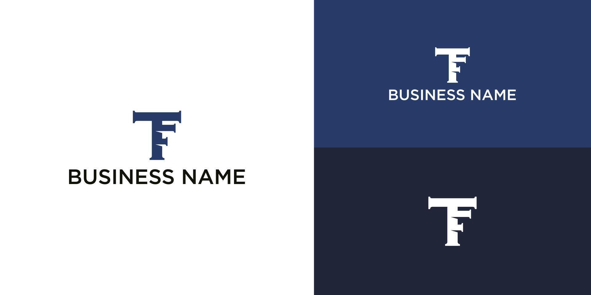 Elegant TF Monogram Logo in Minimalist Typography for Business Identity vector
