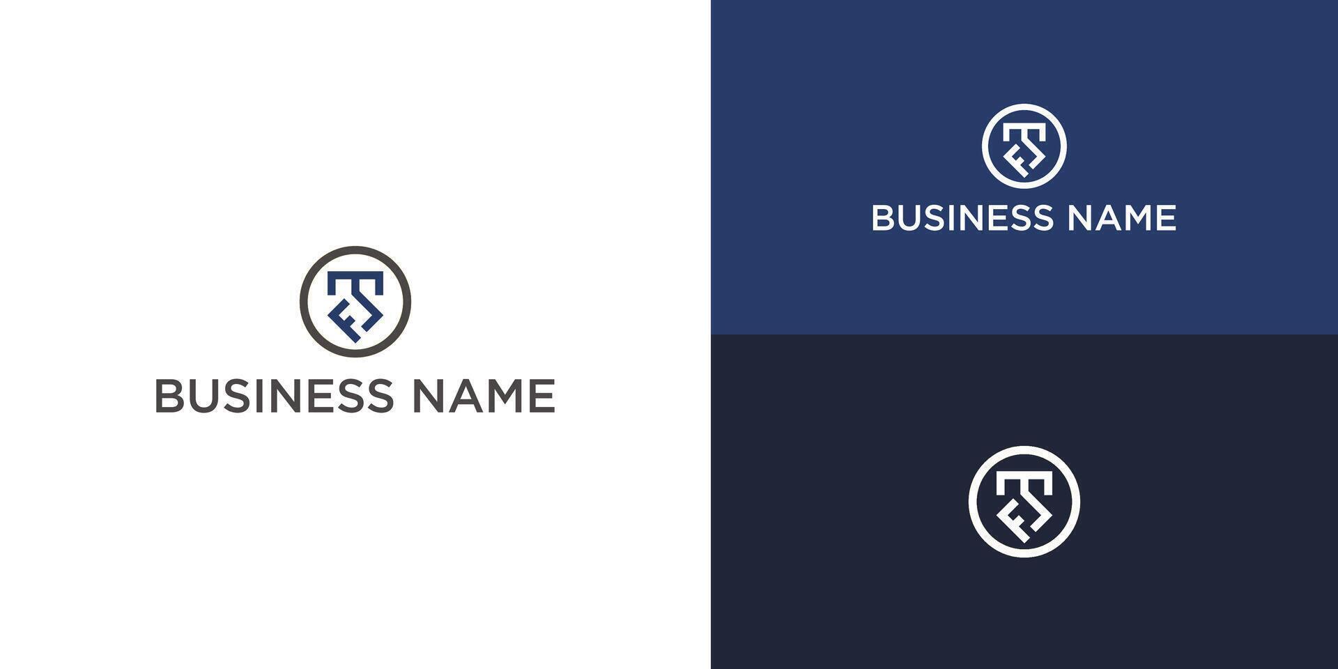 Abstract TF Monogram Logo Design with Business Name Minimalist Branding Symbol for Corporate Identity vector