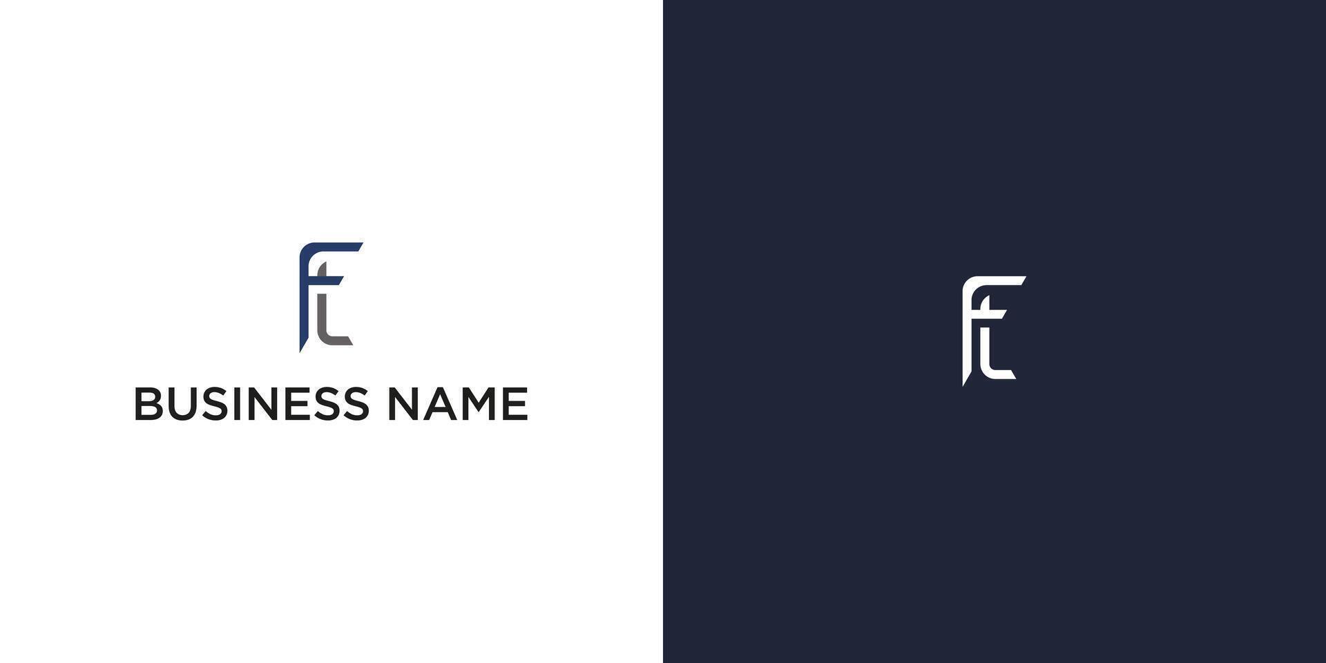 Abstract FT Logo Design Modern Monogram with Initial Letters for Business Branding and Identity vector