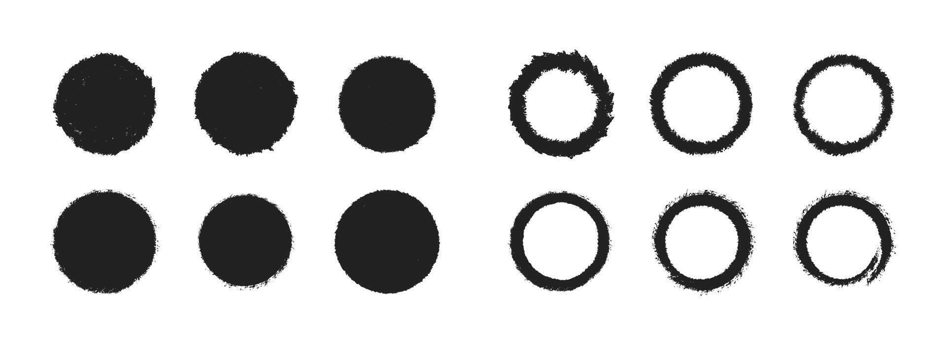 Grunge round shapes. Grunge banner collection. vector