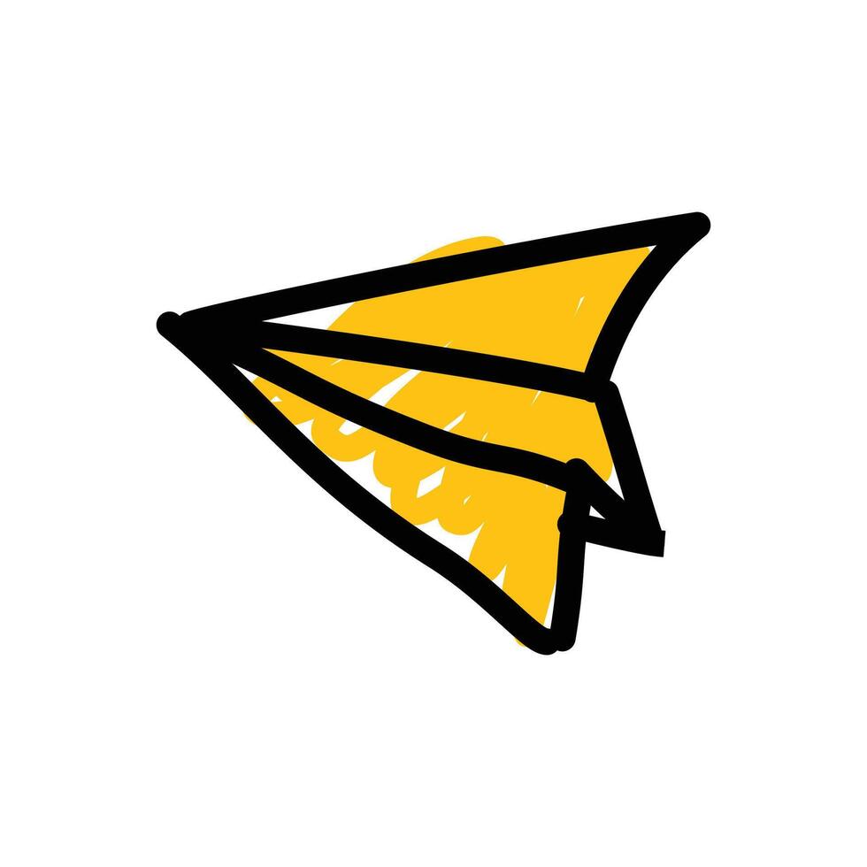 set of an Business Crayon Doodle Plane vector