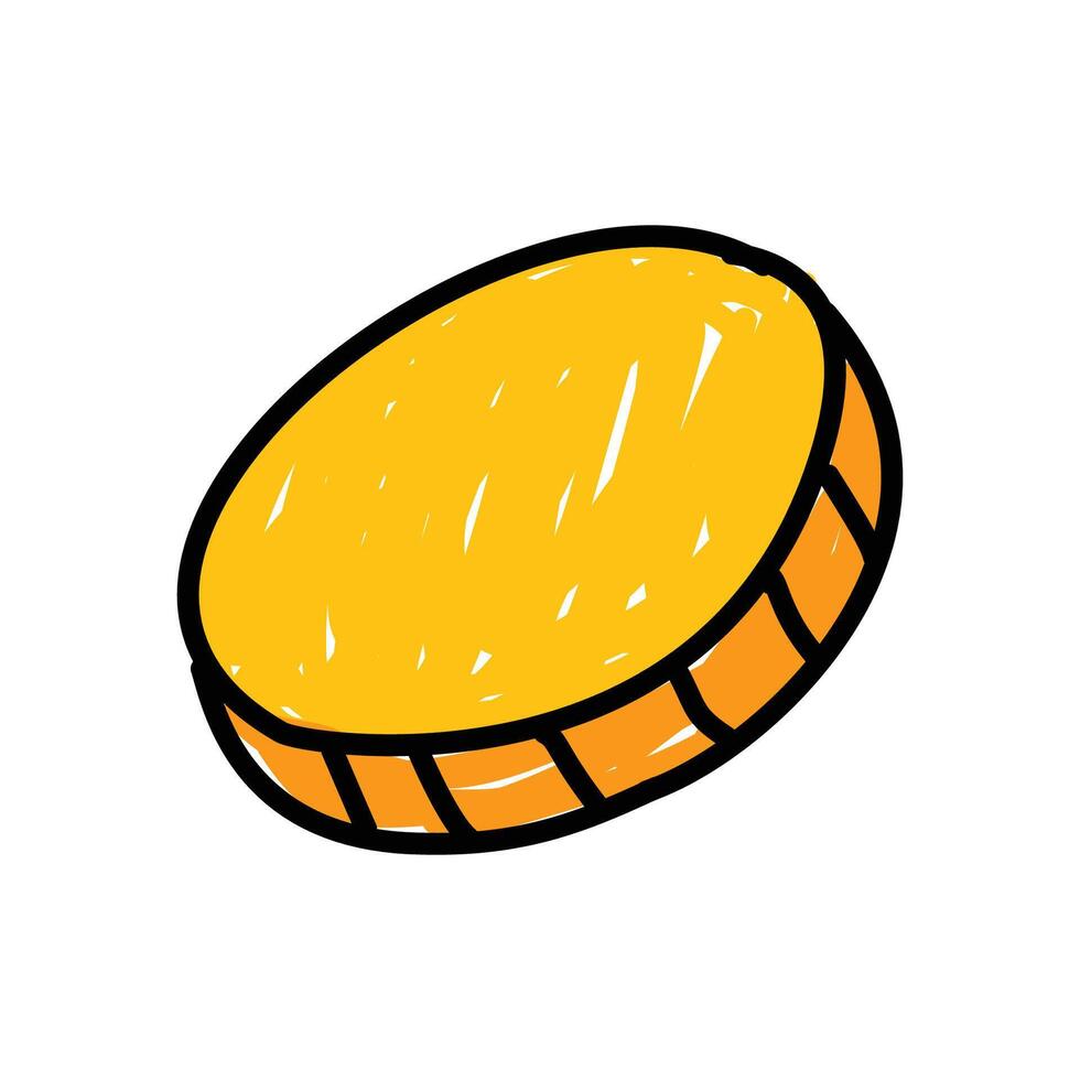 set of an Business Crayon Doodle Coin vector