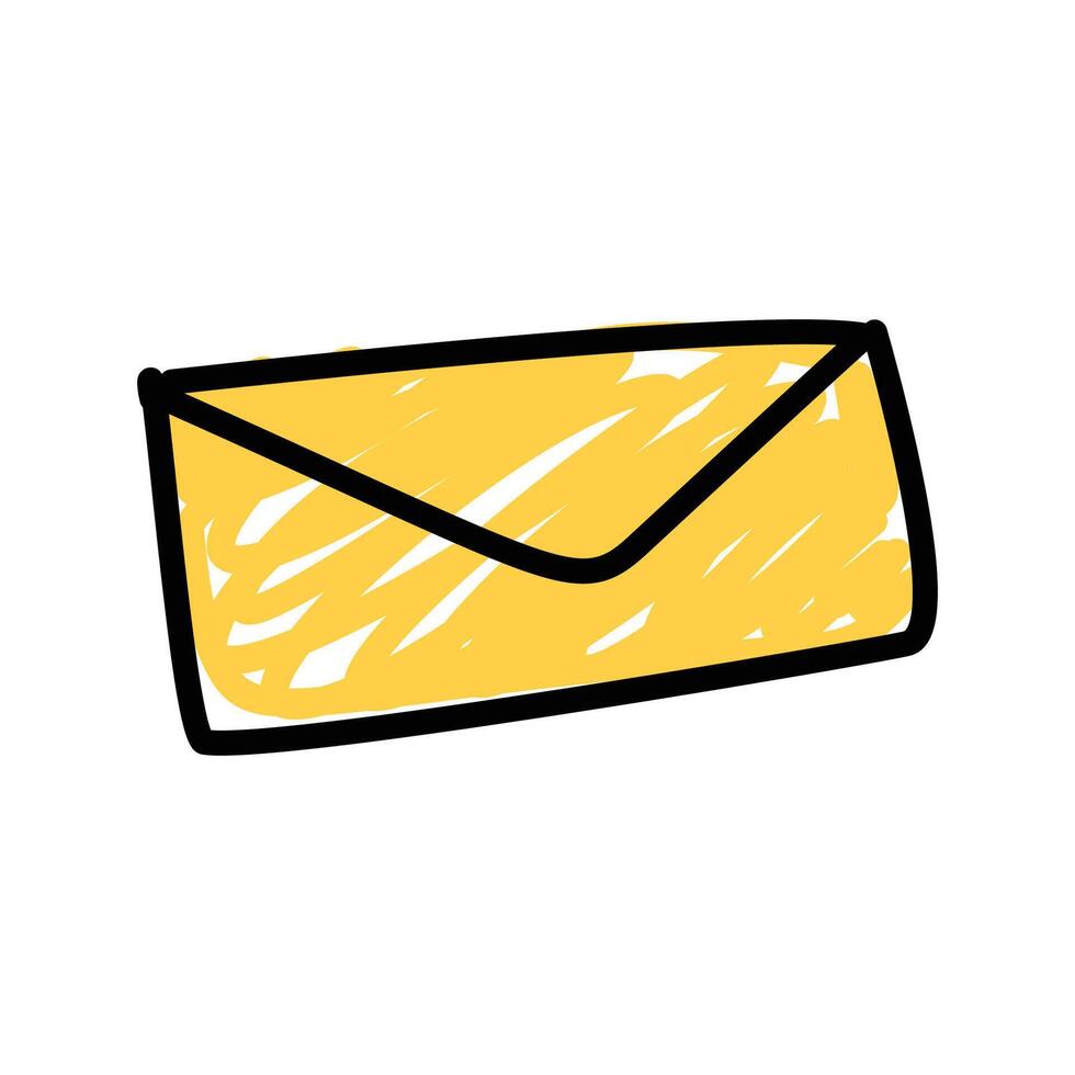 set of an Business Crayon Doodle Message vector