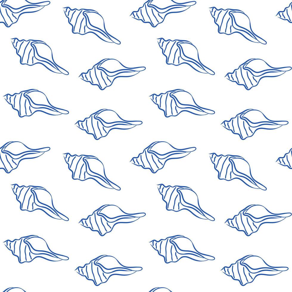 A Beautiful Seashell Pattern Design For Elegant Coastal Decor That Captivates The Eye vector