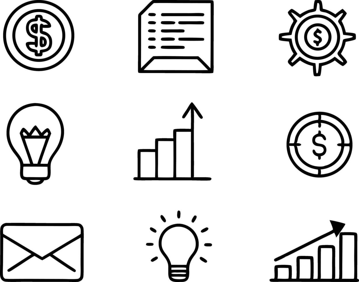 Business and Finance Icons for Digital Projects vector
