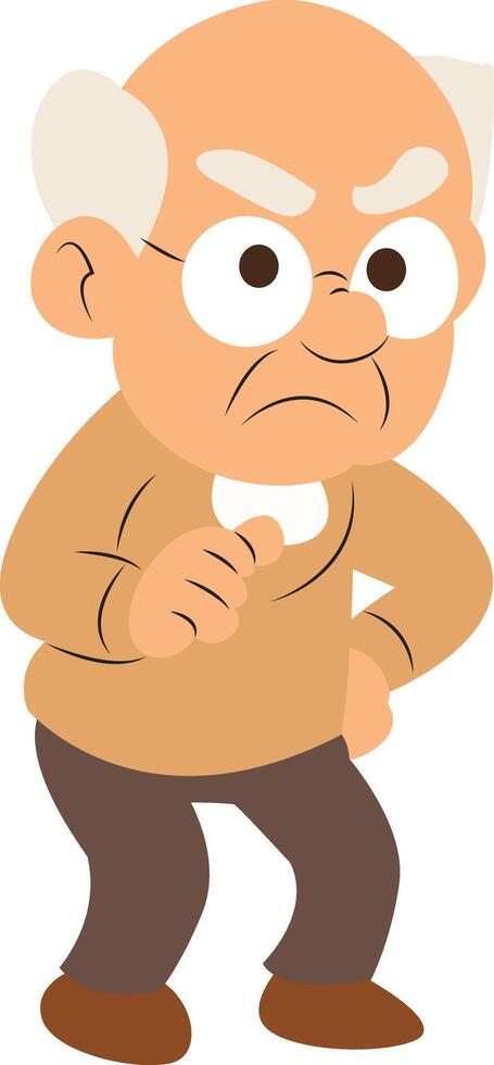 old man with glasses and a beard vector