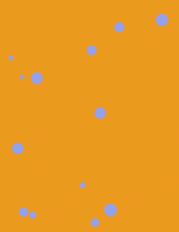 A large orange background with blue dots vector