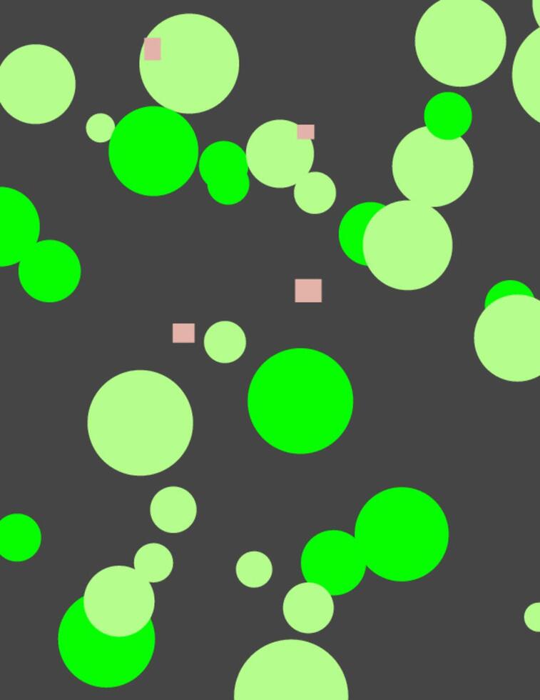 A green and black background with many green circles vector