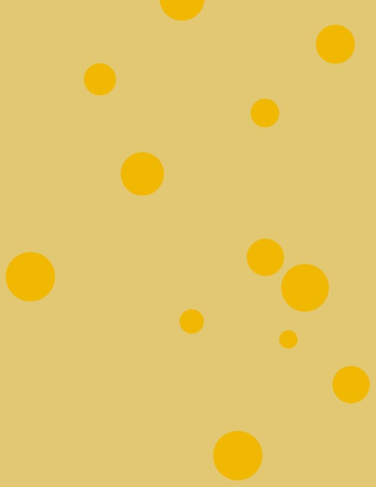Abstract Composition of Scattered Yellow Circles on a Pale Yellow Background vector