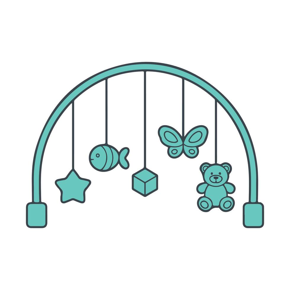 Baby mobile icon illustration vector
