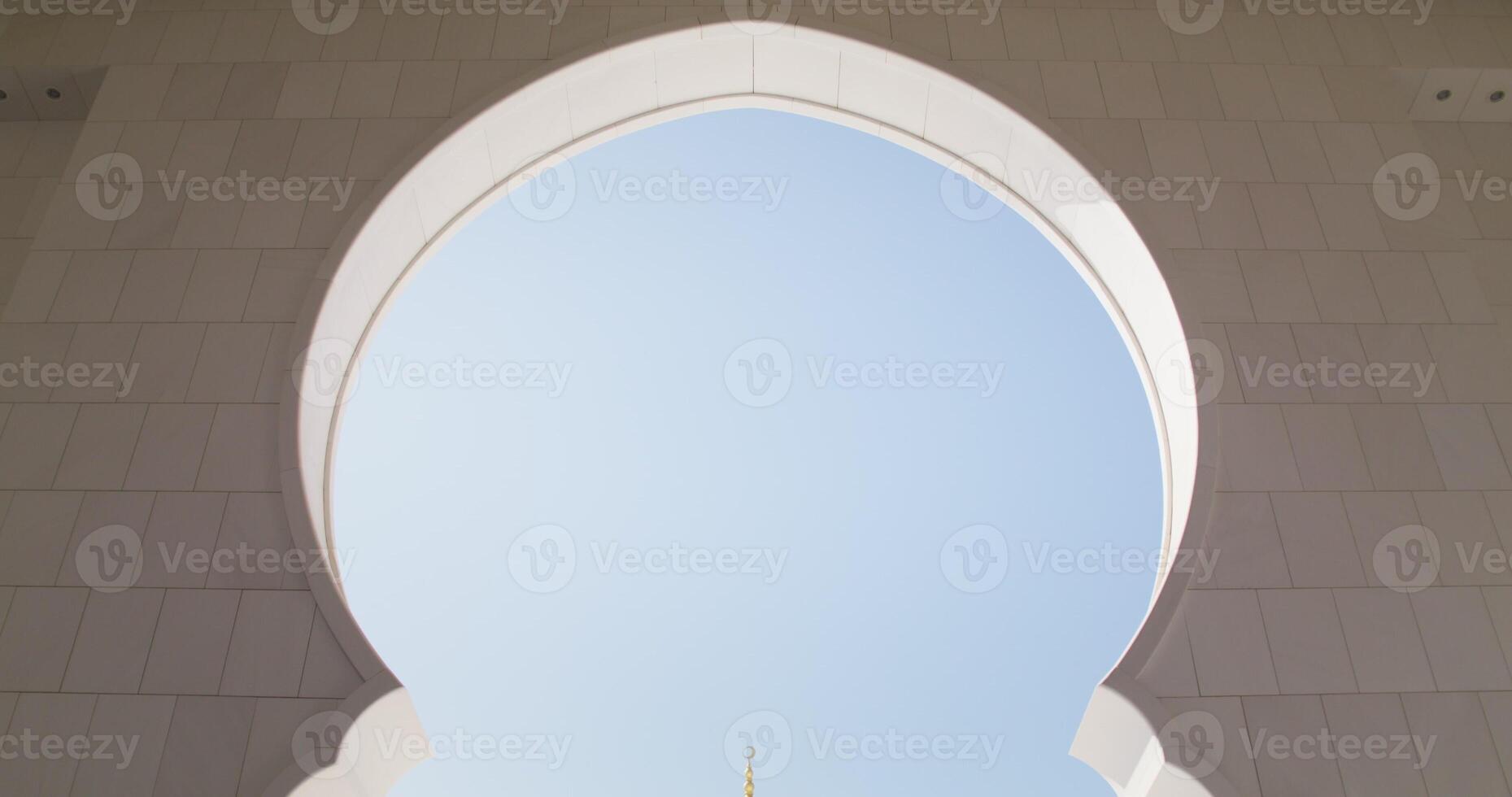 The facade of the mosque in Abu Dhabi, UAE, photo