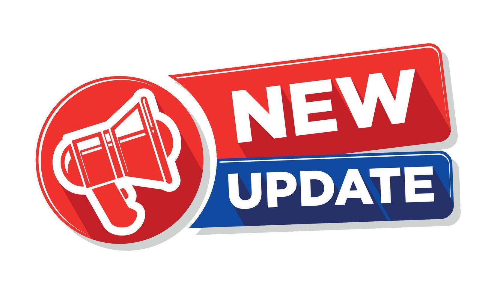 Modern label New Update vector
