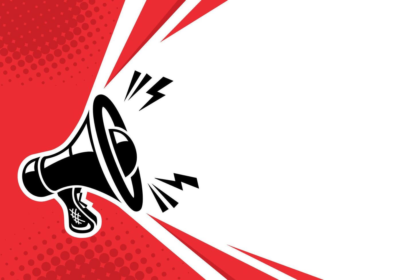 Important message attention with black megaphone vector