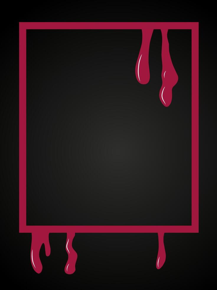 Red liquid frame drops vector