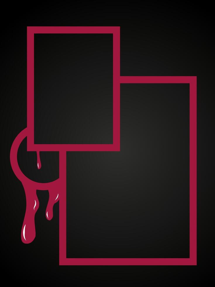 Double frame with red liquid vector