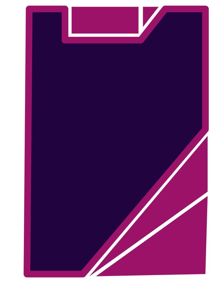 Purple shape frame with a pink background vector