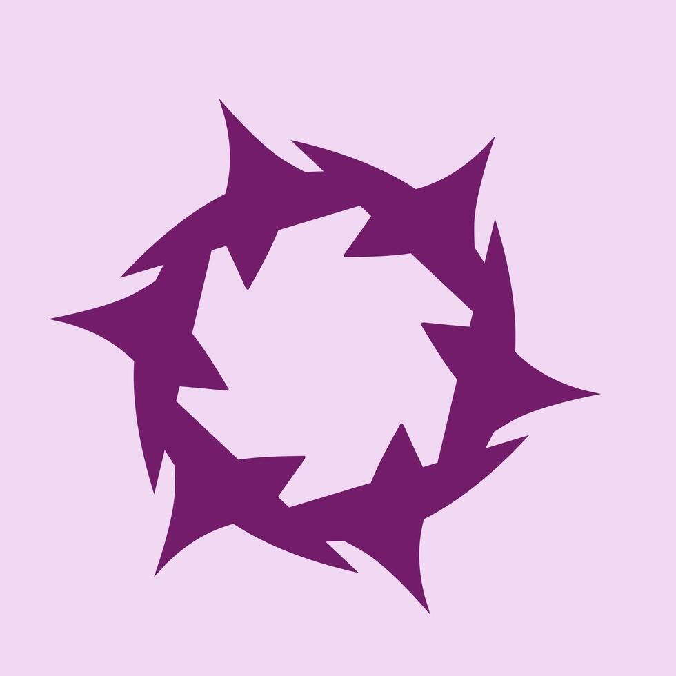 Geometric Purple Mandala Design vector