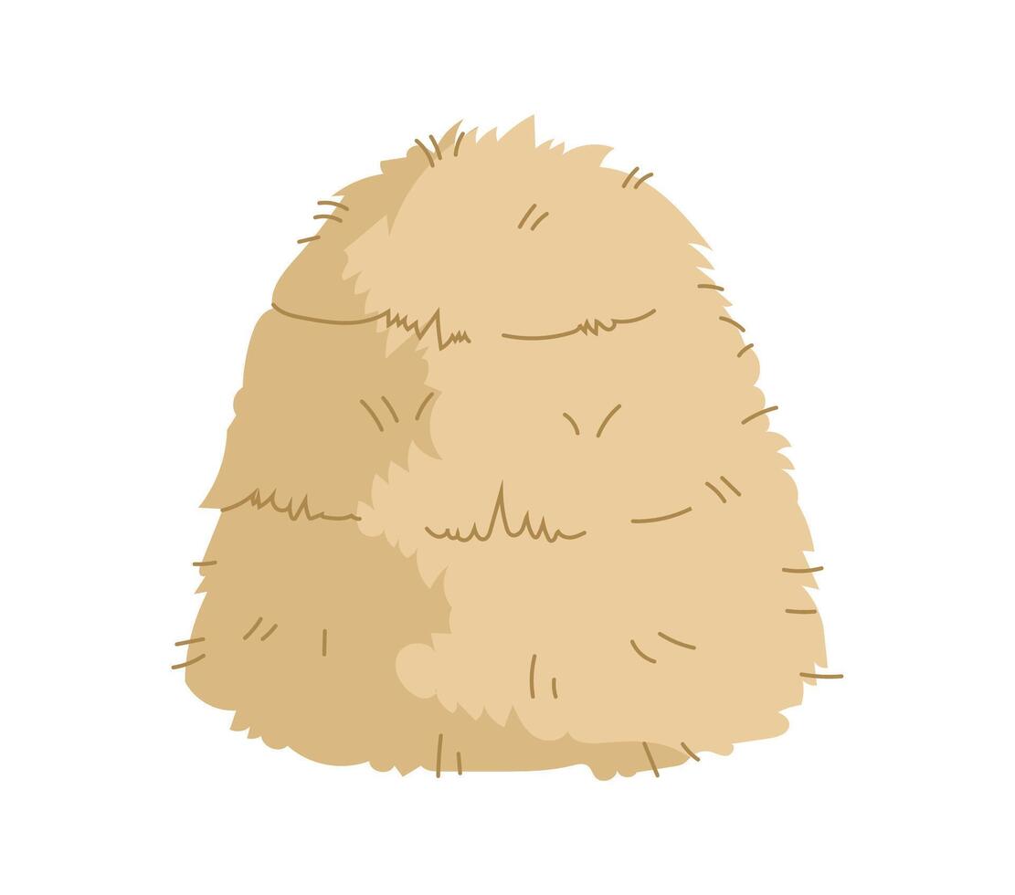 Haystack symbolizing farming and livestock care vector