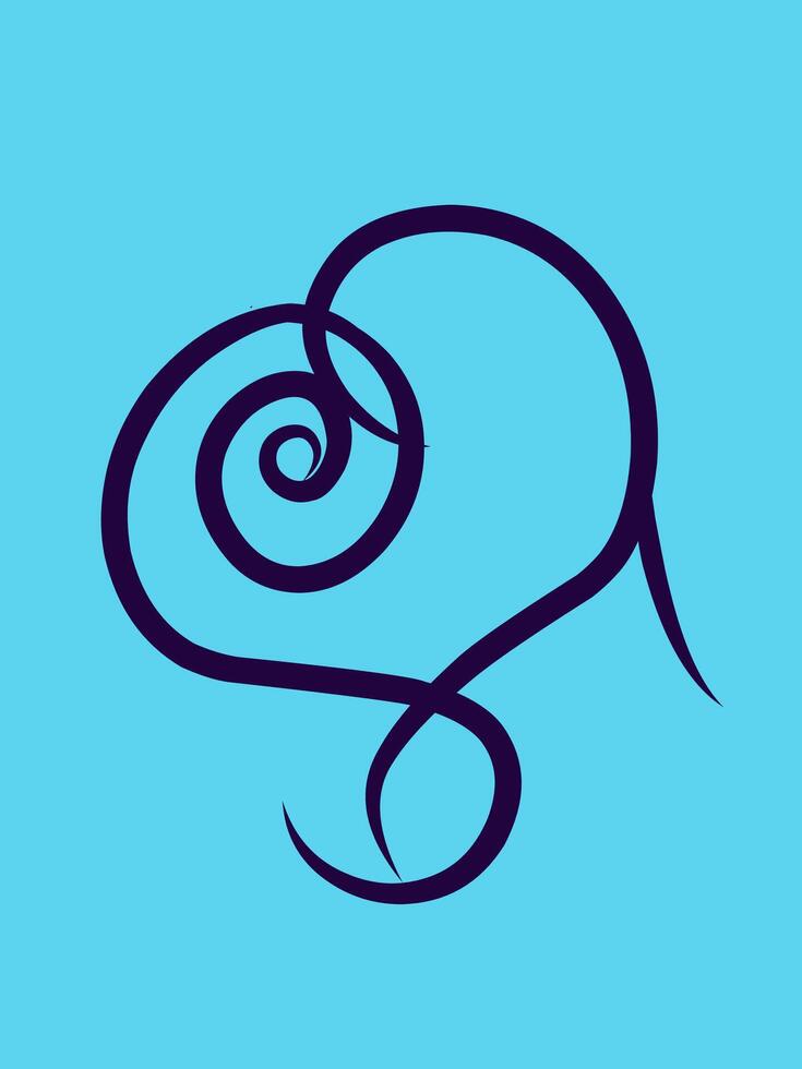 Elegant Swirl Ornament on Blue Background vector
