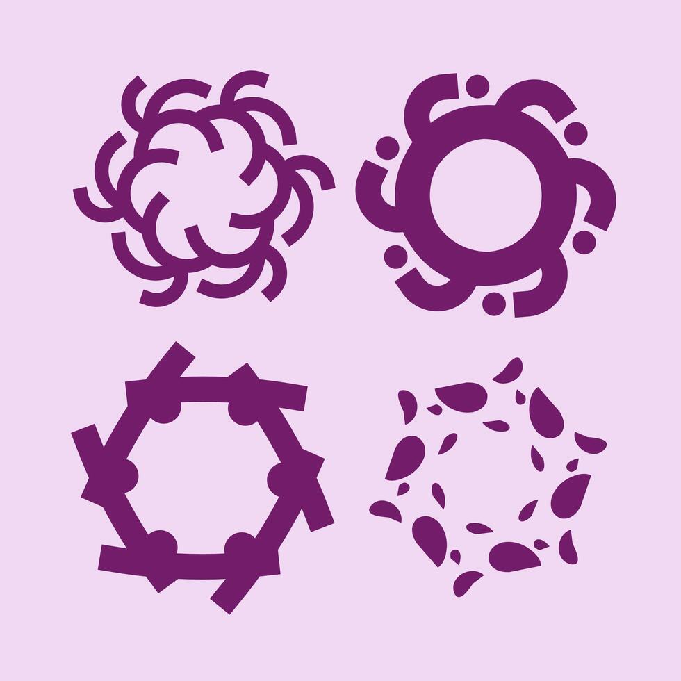Decorative Swirl Symbol Set vector