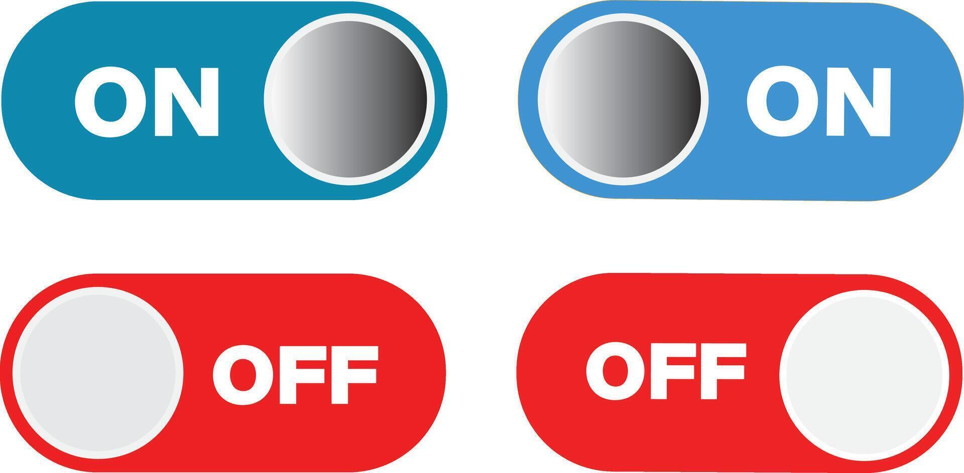 Switch toggle button icons symbol. Setting toggle icons design. Black switch button, switch buttons set symbol , vector