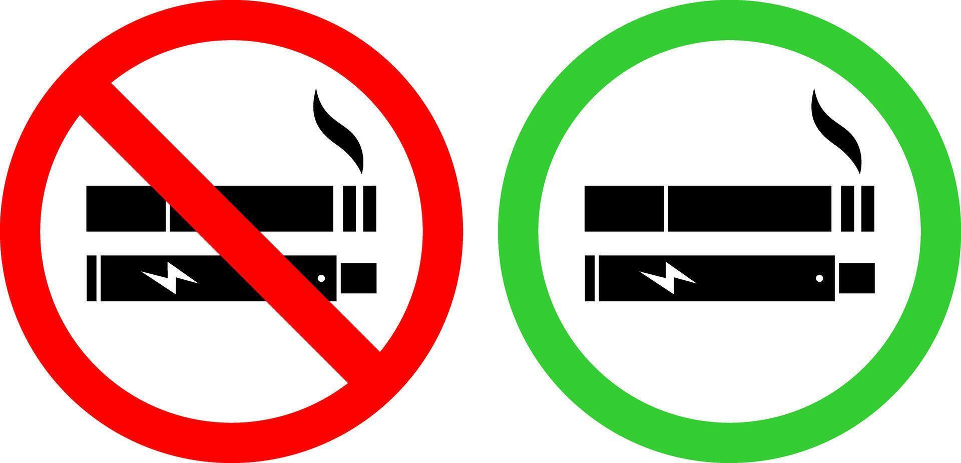 Universal Smoking Area and Smoking Icon vector