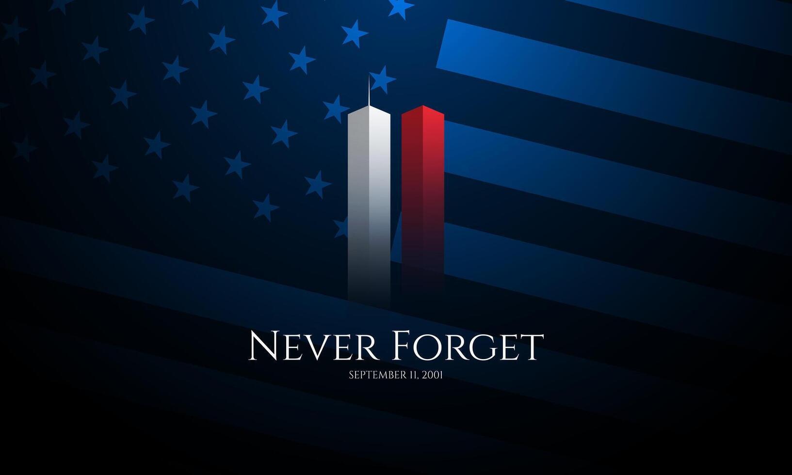 Banner template for Never Forget Patriot Day September 11th background illustration vector