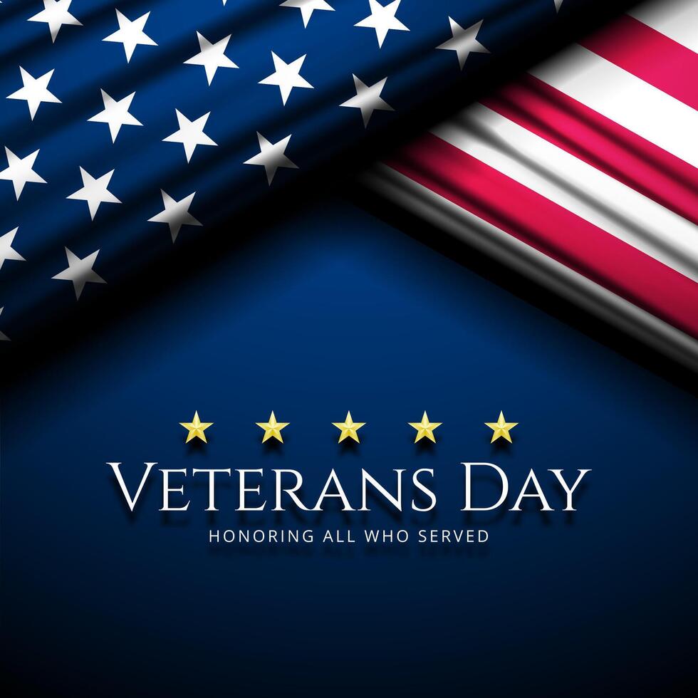 Background illustration for Happy Veterans Day United States of America event vector