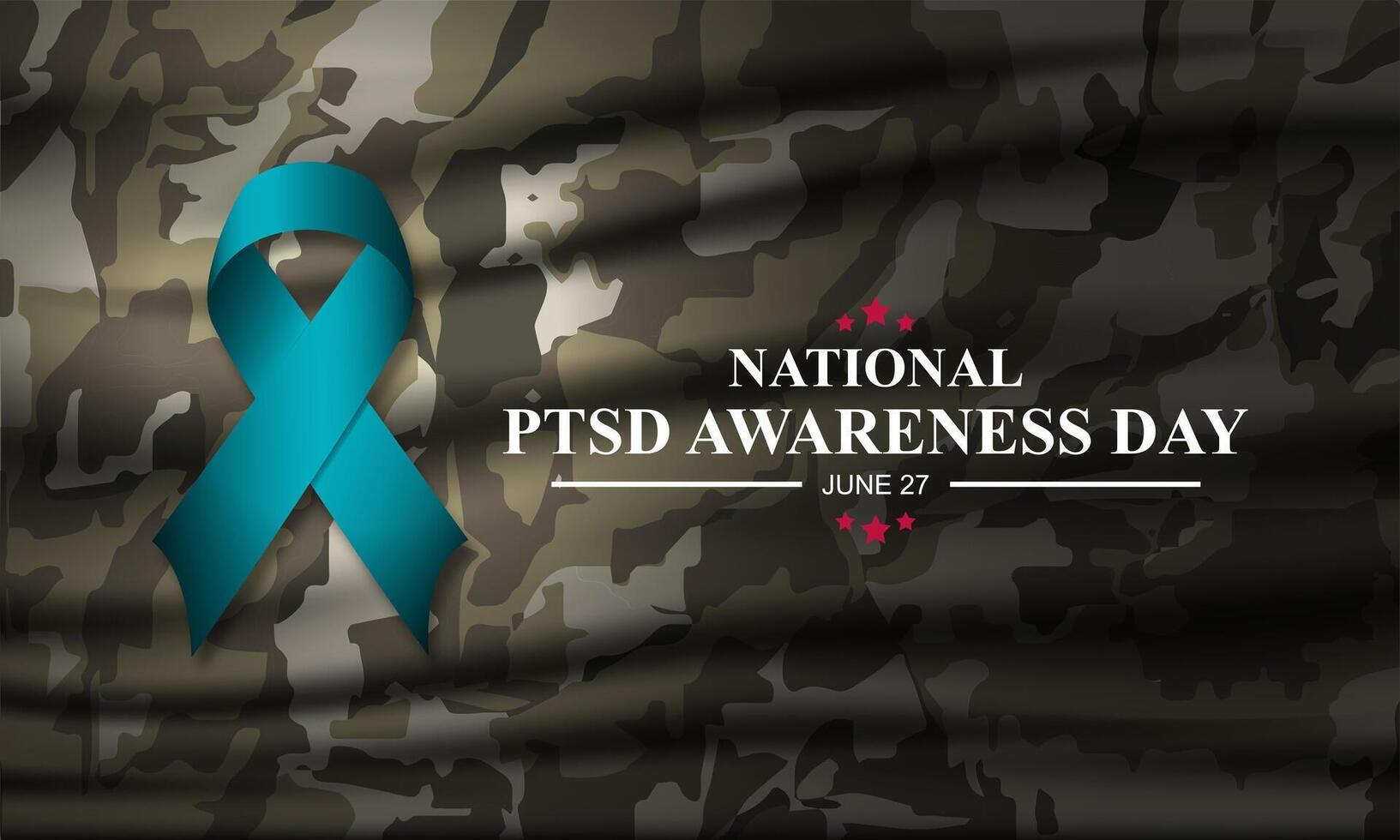 Banner event for National PTSD Awareness Day Background Illustration vector