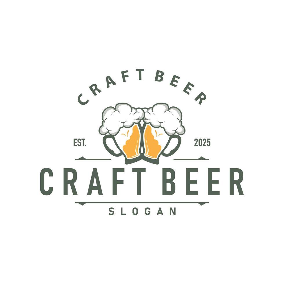 elegant concept brewery logo design collection of craft beer templates retro vintage badges brewery, whisky drink, bar, cafe vector