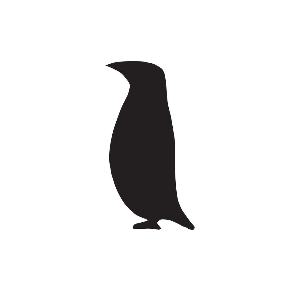 Hand drawn doodle sketch penguin isolated on background vector